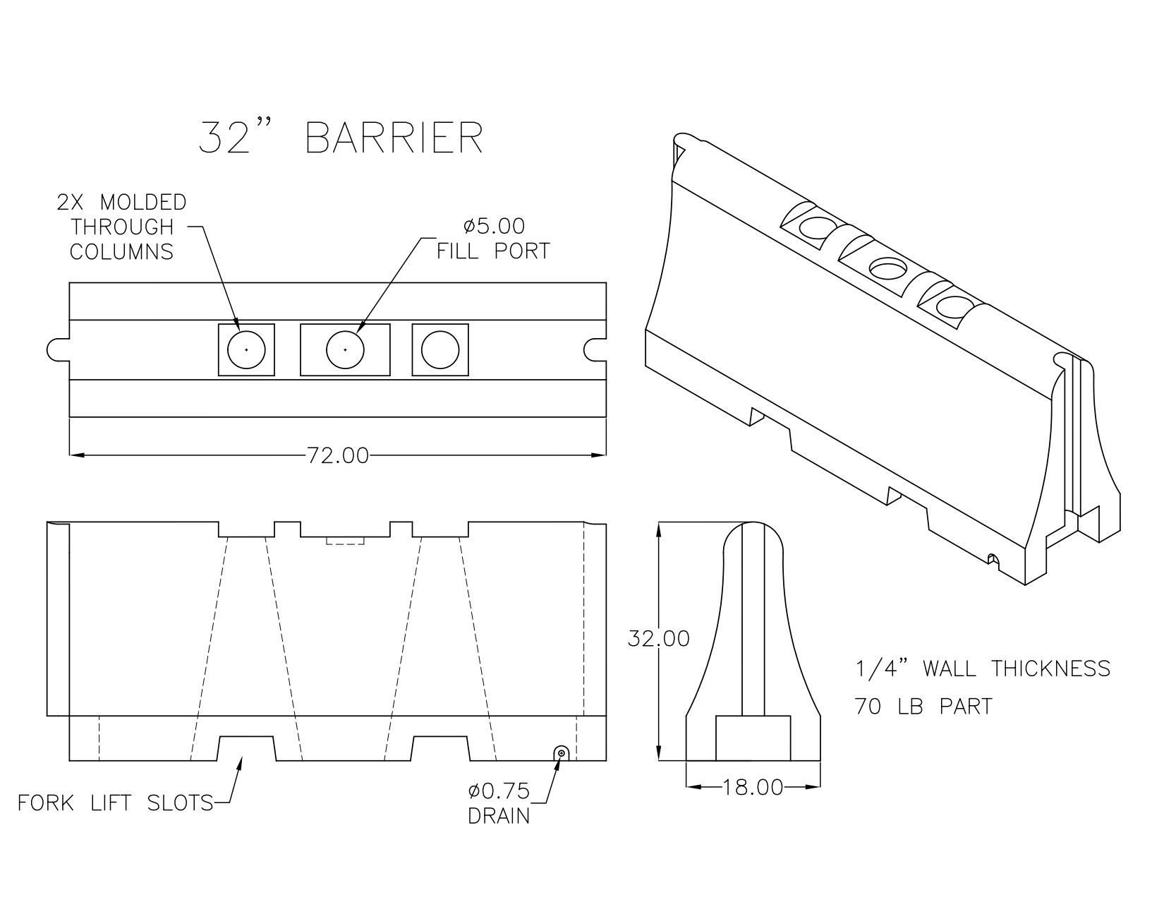 RRM 32x72 Prod Spec Sheet & Drawing