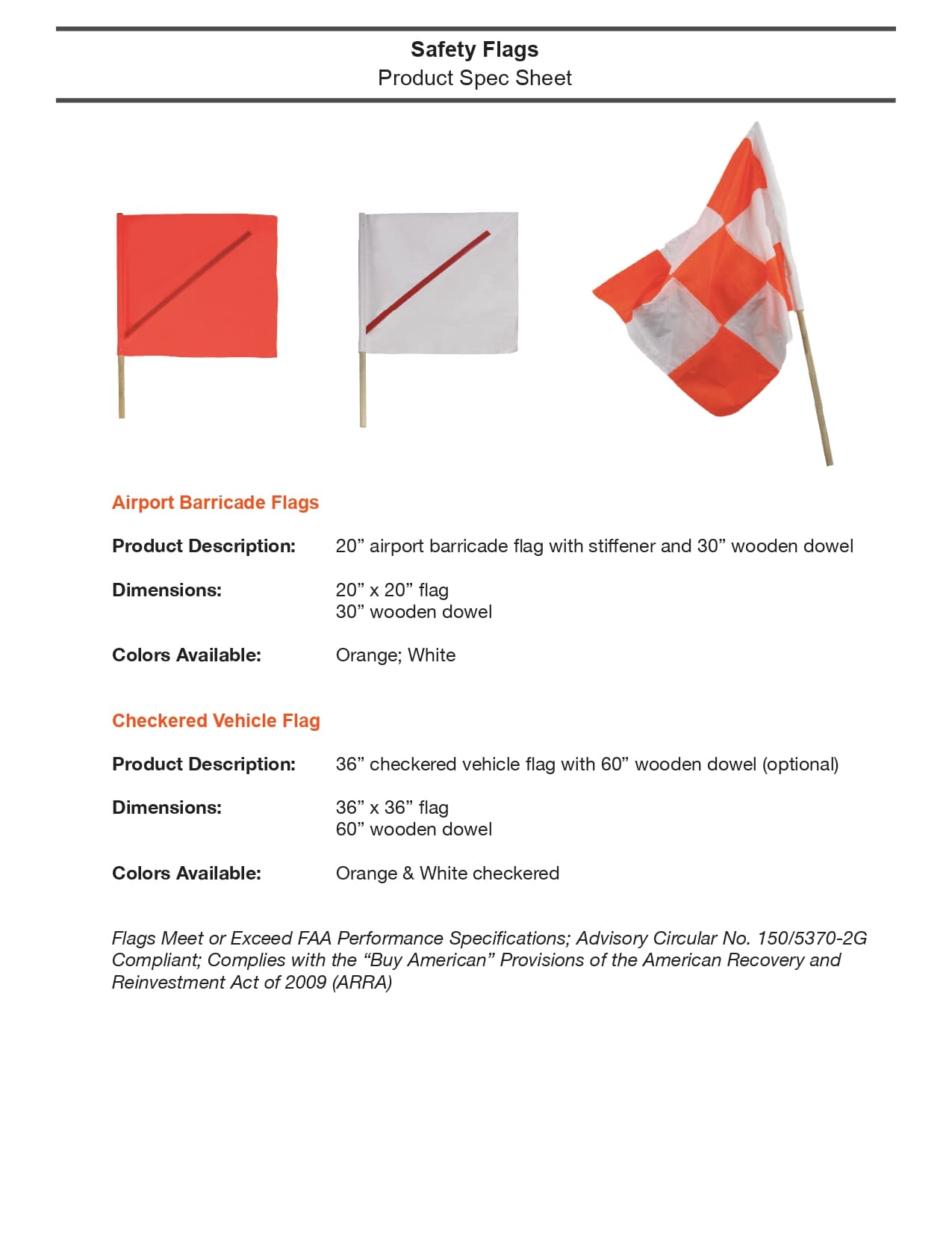 Solar Masters - Generic Spec Sheet - airport safety flags