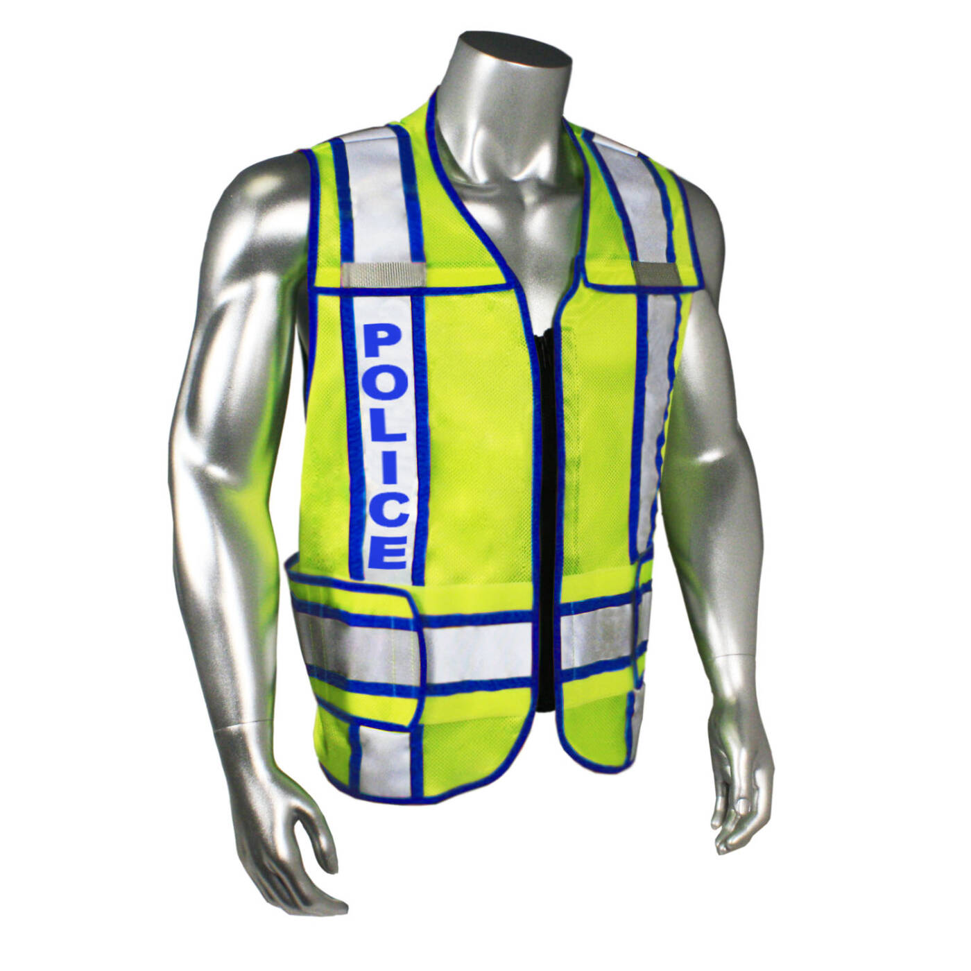Police Reflective Safety Vest Breakaway Zip Front