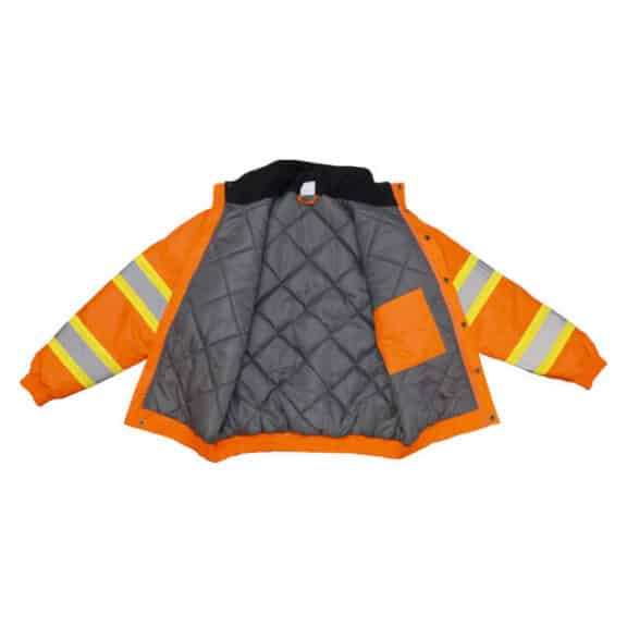 X-Back Quilted Bomber Jacket with Hood