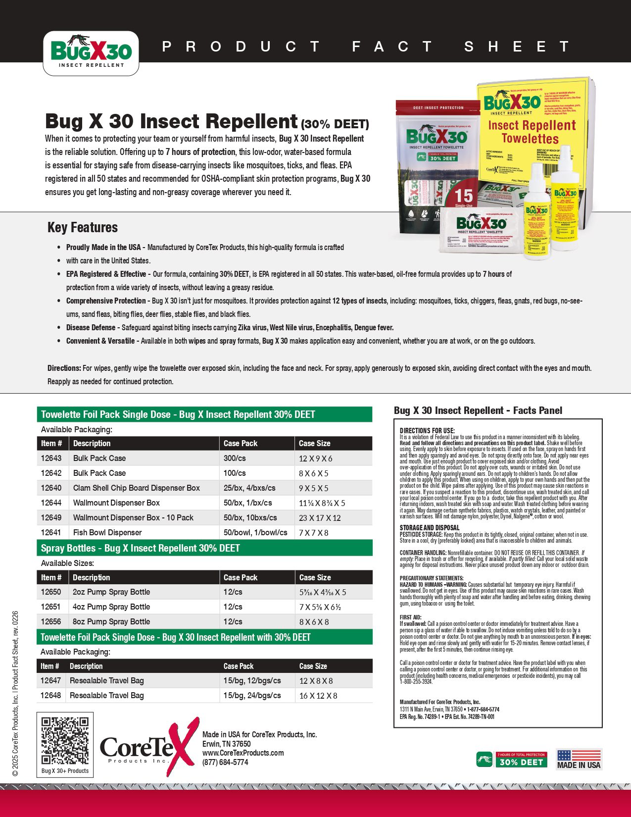 Cortex BugX30 factsheet