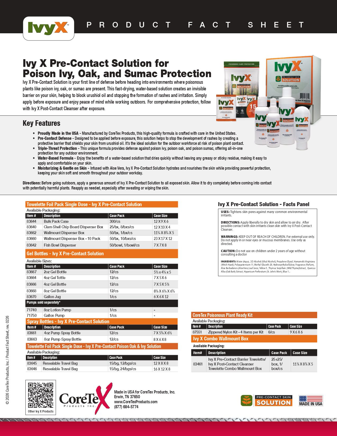 Cortex IvyX Pre Contact Factsheet
