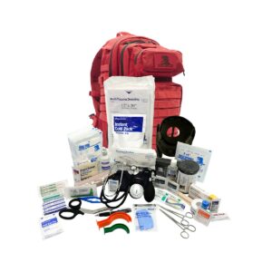 5. tactical trauma first aid backpack - red