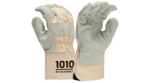 GL1010W Premium Split Cowhide Leather Palm A2 Cut Safety Cuff Safety Gloves