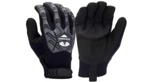GL204HT Synthetic Leather PVC Palm Patch Impact Safety Gloves