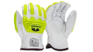 GL3006CKB Premium Goatskin Driver HPPE A5 Cut Level 2 Impact Safety Gloves