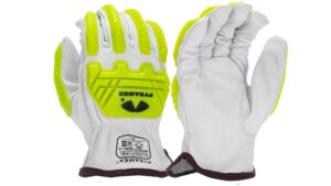 GL3007CKB Premium Goatskin Driver HPPE A6 Cut Level 2 Impact Safety Gloves