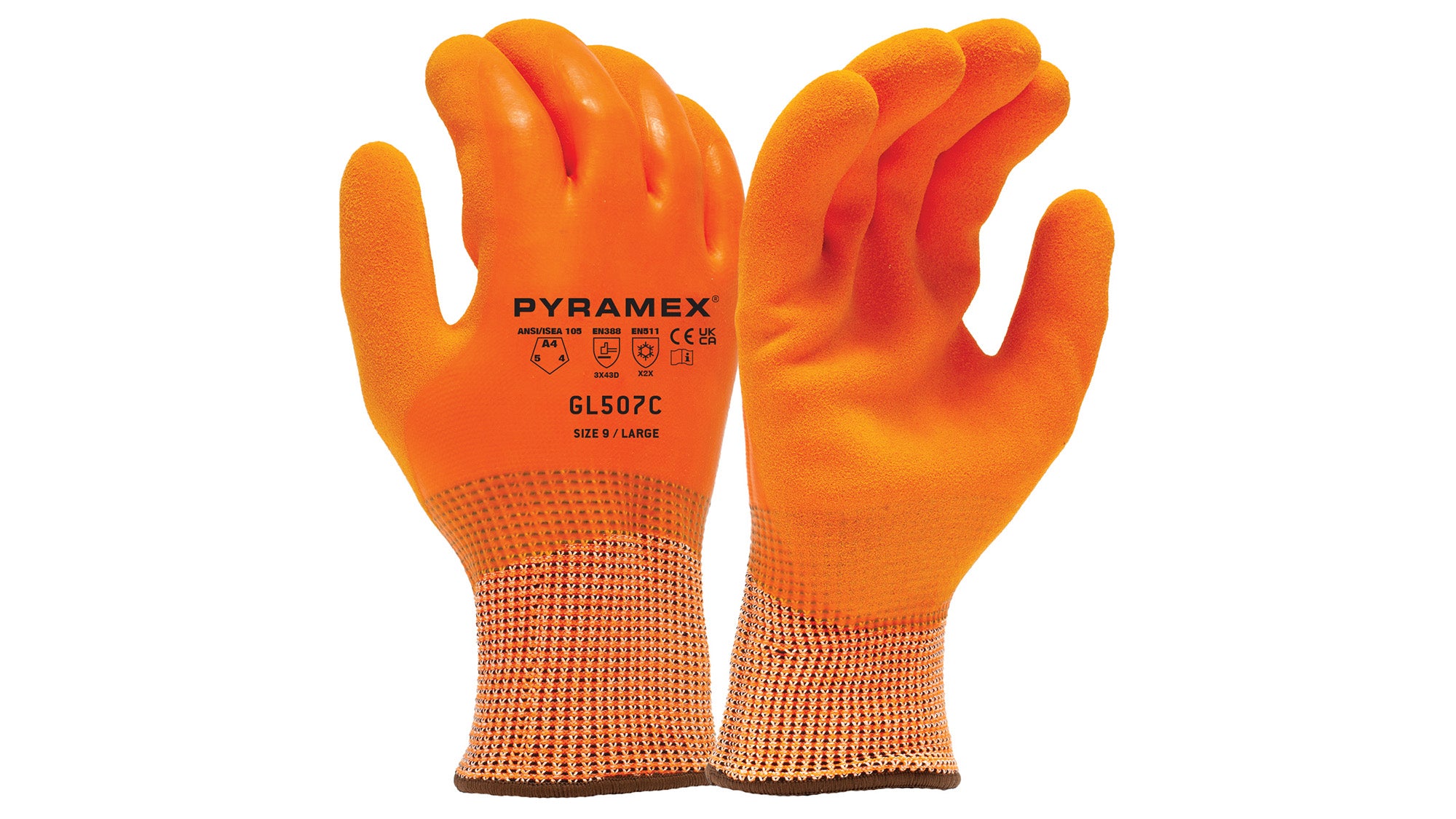 GL507C Insulated Double Dipped Sandy Smooth Latex A4 Cut Safety Gloves
