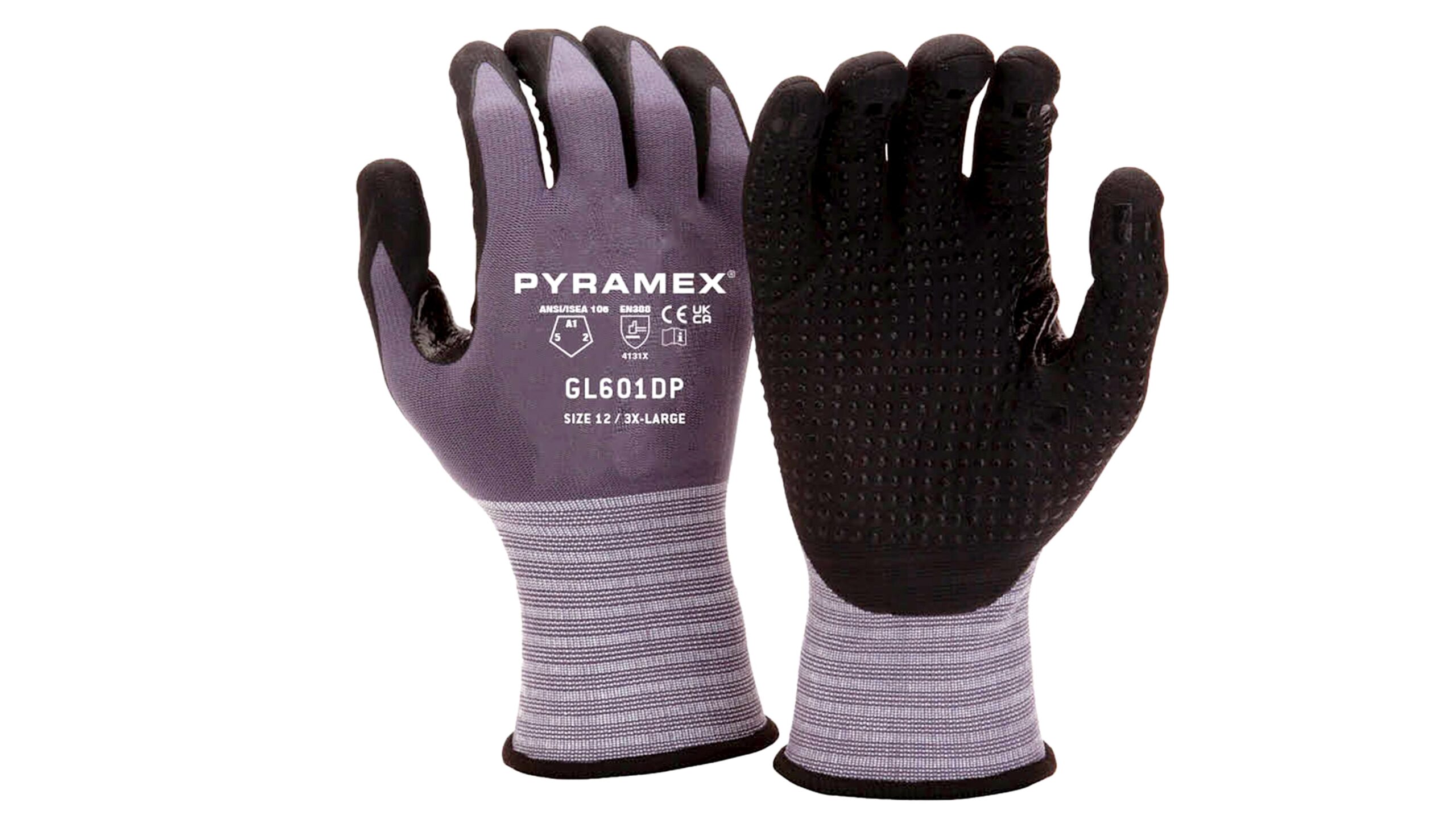 GL601DP Micro-Foam Nitrile Dotted Palm Safety Gloves