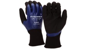 GL605 Double Dipped Sandy Smooth Nitrile Safety Gloves