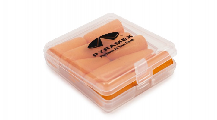 Disposable Uncorded Foam Earplugs with Plastic Case, 32 NRR - 5 Pairs