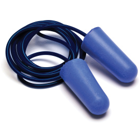 Metal-Detectable Corded Earplugs with Detectable Cord, 31 NRR - Box of 100 Pairs