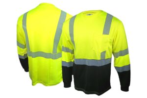 RLTS22B Type R Class 3 Black-Bottom Long Sleeve Safety T-Shirt