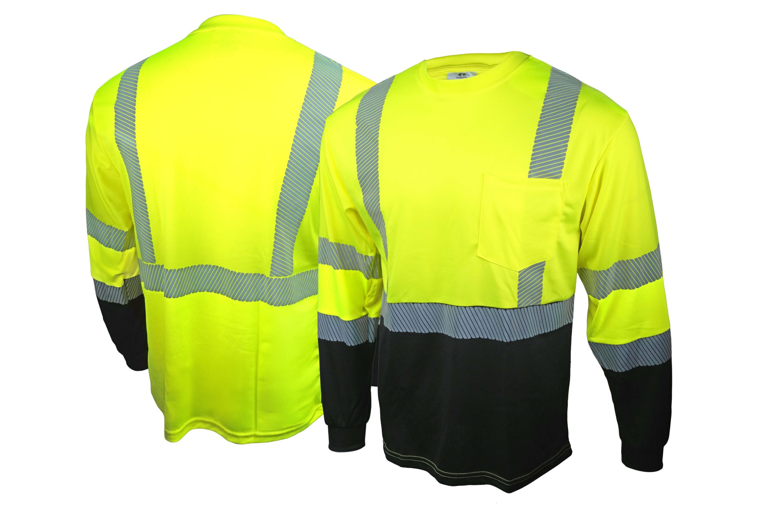 RLTS22B Type R Class 3 Black-Bottom Long Sleeve Safety T-Shirt