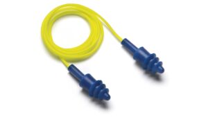 Reusable Corded Triple-Flange Earplugs, 26 NRR - Box of 100 Pairs