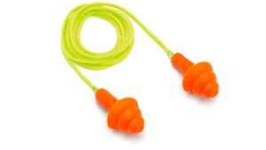 Reusable Corded Triple-Flange Earplugs, 25 NRR - Box of 50 Pairs