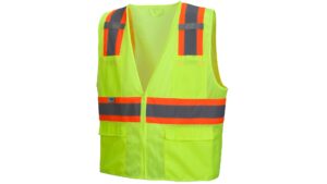 RVZ23 Type R Class 2 Six-Pocket Two-Tone Mesh Safety Vest