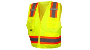 RVZ24CP Clear-Pocket Surveyor Safety Vest