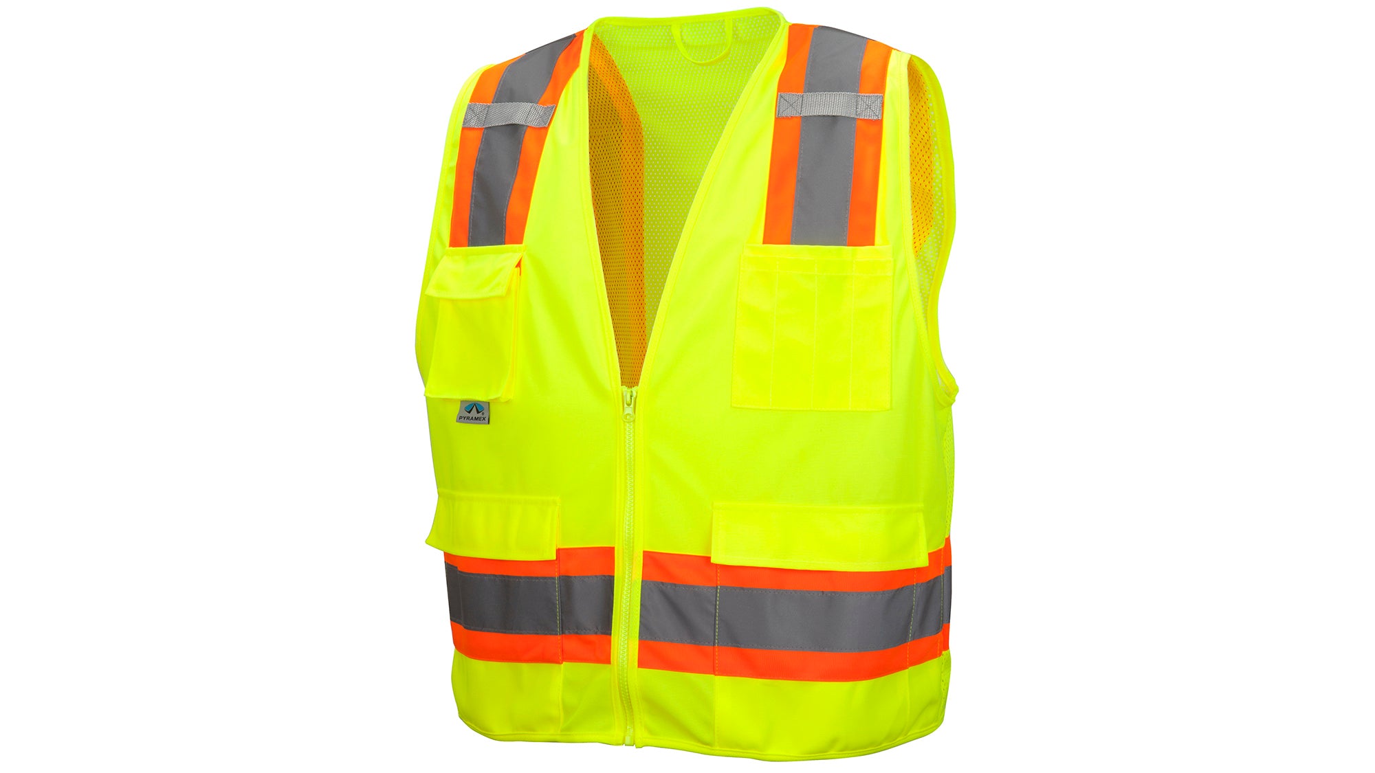 RVZ24SE Type R Class 2 Self-Extinguishing Surveyor Safety Vest