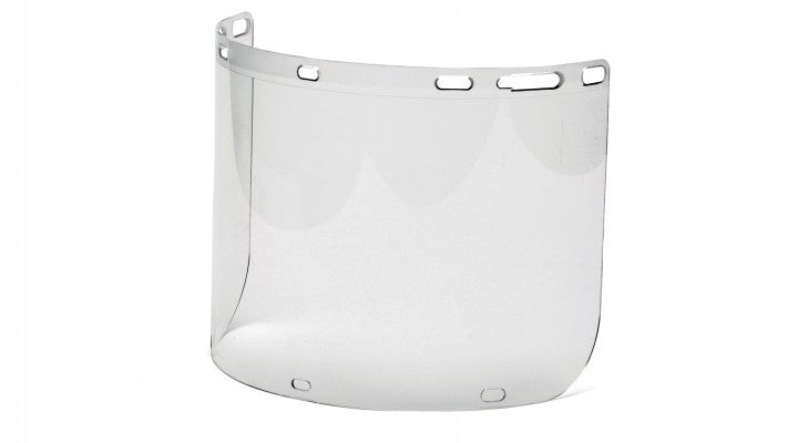 Molded Polycarbonate Face Shield with Chin Cup Slots