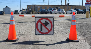Cone Bar Roll-Up Sign