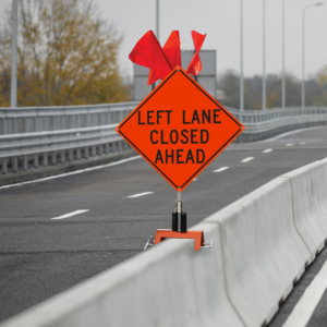 Concrete Barrier-Mount Sign Support System