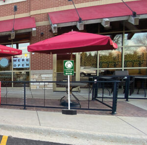 Rubber Base Portable Sign Post System