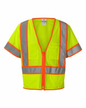 6 Pocket Contrast Mesh Class 3 Safety Vest