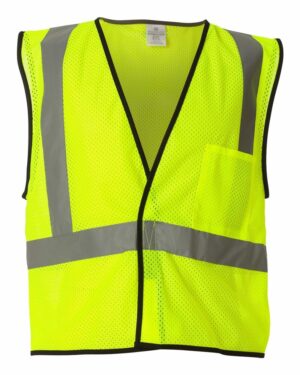 Single Pocket Hook & Loop Mesh Economy Class 2 Safety Vest