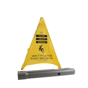 20 in. Pop-Up Wet Floor Safety Cone with Wall Sleeve