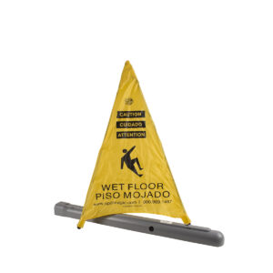 30 in. Pop-Up Wet Floor Safety Cone with Wall Sleeve