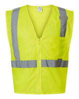 Single Pocket Zipper Mesh Class 2 Safety Vest