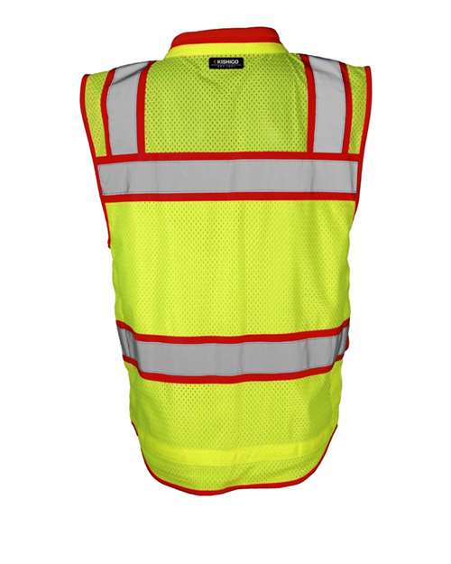 Color Contrast High-Performance Class 2 Surveyors Vest - Image 4