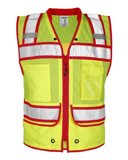 Color Contrast High-Performance Class 2 Surveyors Vest - Image 3