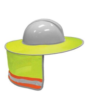 High-Visibility Full-Brim Hard Hat Sun Shield