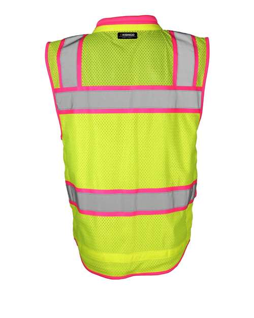 Color Contrast High-Performance Class 2 Surveyors Vest - Image 8