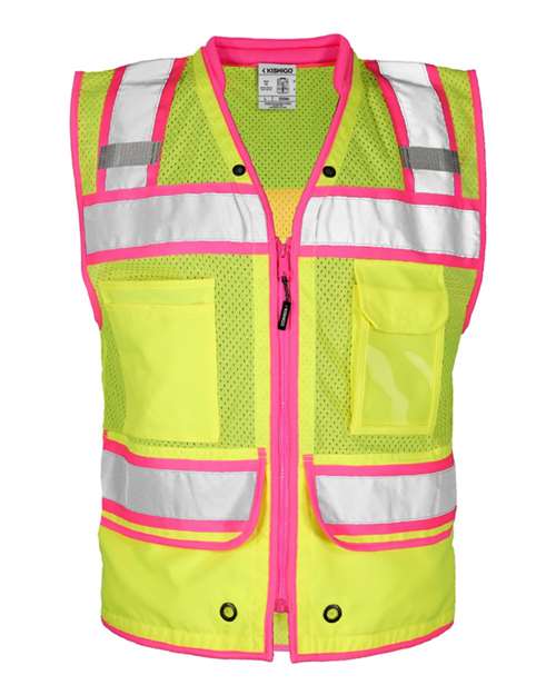 Color Contrast High-Performance Class 2 Surveyors Vest - Image 7