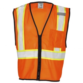 Single Pocket Contrasting Mesh Economy Class 2 Safety Vest - Image 2