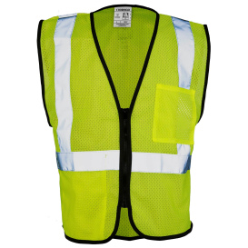 Double Pocket Zipper Mesh Economy Class 2 Safety Vest