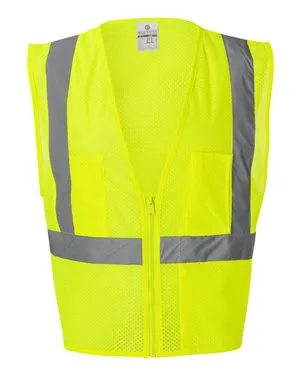 3 Pocket Zipper Mesh Class 2 Safety Vest