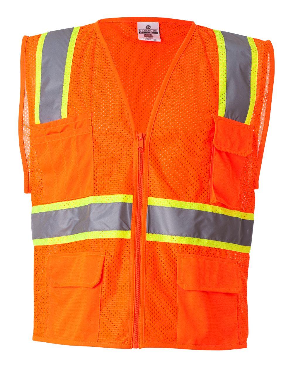 All Mesh Contrast Class 2 Safety Vest - Image 2