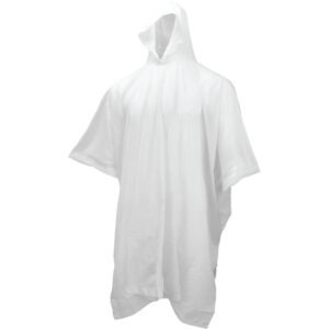 40-Inch Economy Rain Poncho - 0.13 mm Clear PVC